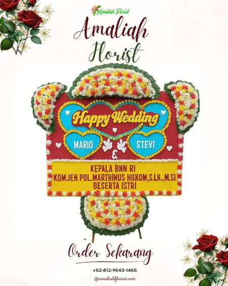 Papan Bunga Pernikahan Airmata